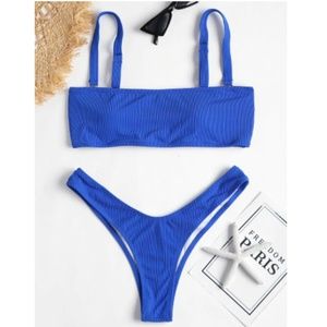 Ribbed Bandeau Bikini Set - NEW!
